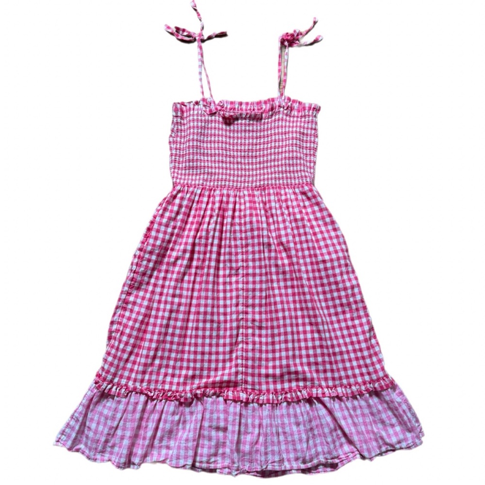 Smocked Pink Gingham Coastal Cowgirl Dress Draper James Sz Medium EUC - Picture 6 of 14